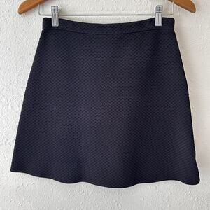 Theory Teslia J Glossed Stretch Knit Jacquard A-Line Ponte Skirt Womens Size P